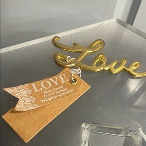 Gold Tone  'Love' Bottle Opener